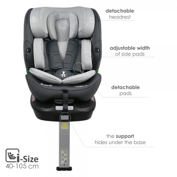 Κάθισμα Αυτοκινήτου Nobile i-Size 360° Ice Grey 924-188 - image 924-188-2-1-600x600 on https://old.bebestars.gr