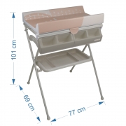 Μπανιέρα-Αλλαξιέρα Coolness Leaf Mocha 15-182 - image 15-182-dimensions-180x180 on https://old.bebestars.gr