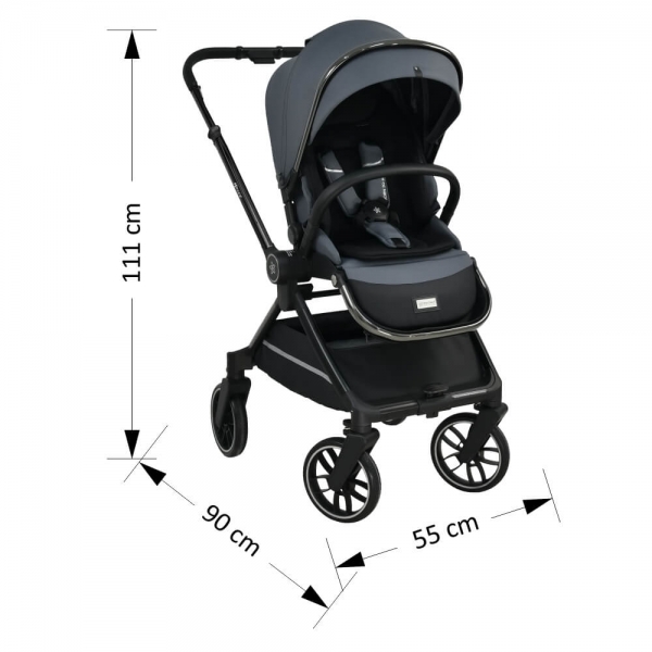 Πολυκαρότσι Mirage 2σε1 Grey 331-188 - image 330-188-dimensions-600x600 on https://old.bebestars.gr