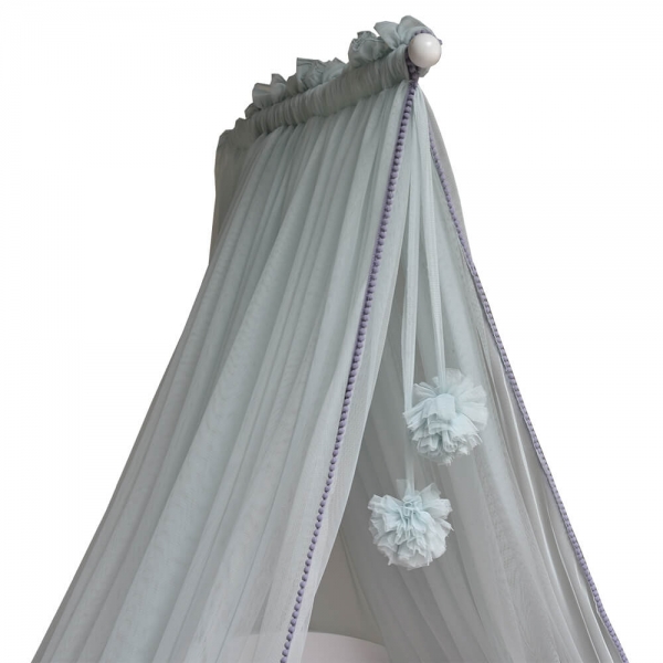 Κουνουπιέρα κρεβατιού με pom-pom Mint 603-184 - image 603-184-600x600 on https://old.bebestars.gr