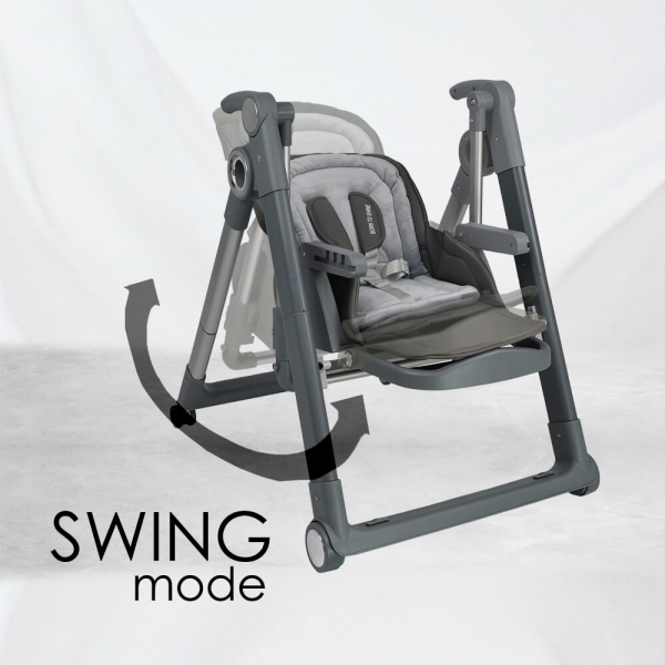 Καρέκλα Φαγητού-Κούνια Yum-Yum 2σε1 Grey 870-186 - image 870-swing-mode-1-600x600 on https://old.bebestars.gr