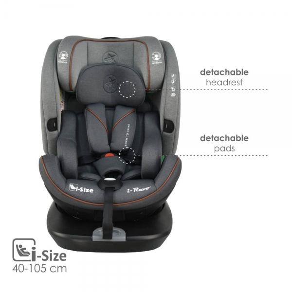 Κάθισμα Αυτοκινήτου i-Revo i-Size 360° Grey 906-186 - image 906-186-2-600x600 on https://old.bebestars.gr