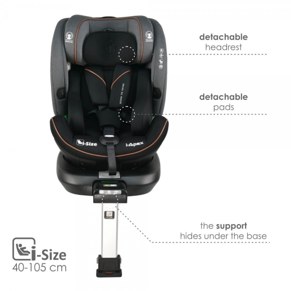 Κάθισμα Αυτοκινήτου i-Apex i-Size 360° Grey 916-186 - image 916-186-2-600x600 on https://old.bebestars.gr