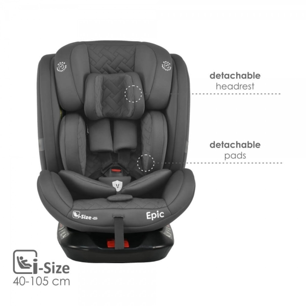 Κάθισμα Αυτοκινήτου Epic Isofix i-Size 360° Smoked Grey 921-186 - image 921-186-2-600x600 on https://old.bebestars.gr