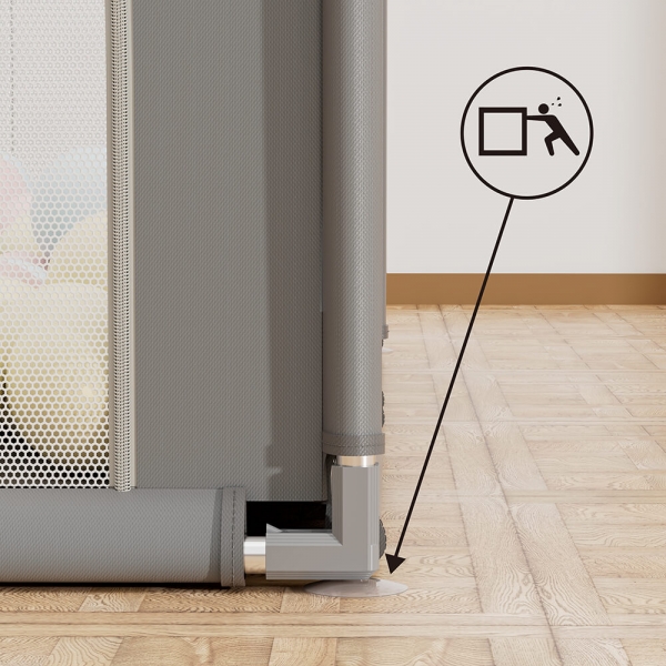 Πάρκο για μωρά τετράγωνο 150x150cm Playzen Grey 880-100 - image 880-100-10-600x600 on https://old.bebestars.gr
