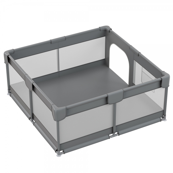 Πάρκο για μωρά τετράγωνο 150x150cm Playzen Grey 880-100 - image 880-100-2-600x600 on https://old.bebestars.gr