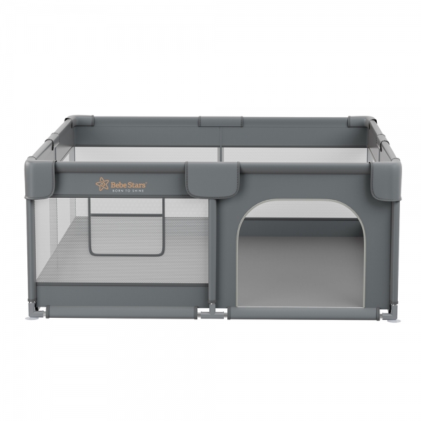 Πάρκο για μωρά τετράγωνο 150x150cm Playzen Grey 880-100 - image 880-100-3-600x600 on https://old.bebestars.gr