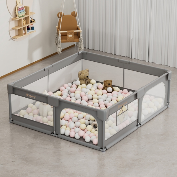 Πάρκο για μωρά ορθογώνιο 180x200cm Playzen Grey 880-200 - image 880-200-9-600x600 on https://old.bebestars.gr