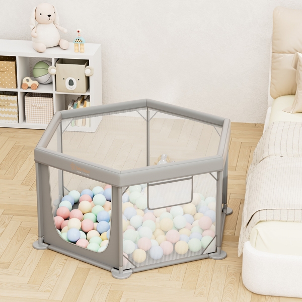 Παρκοκρέβατο Πολύγωνο Nestilo Grey 889-100 - image 889-100-7-600x600 on https://old.bebestars.gr