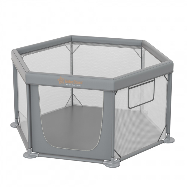Παρκοκρέβατο Πολύγωνο Nestilo Grey 889-100 - image 889-100-8-600x600 on https://old.bebestars.gr